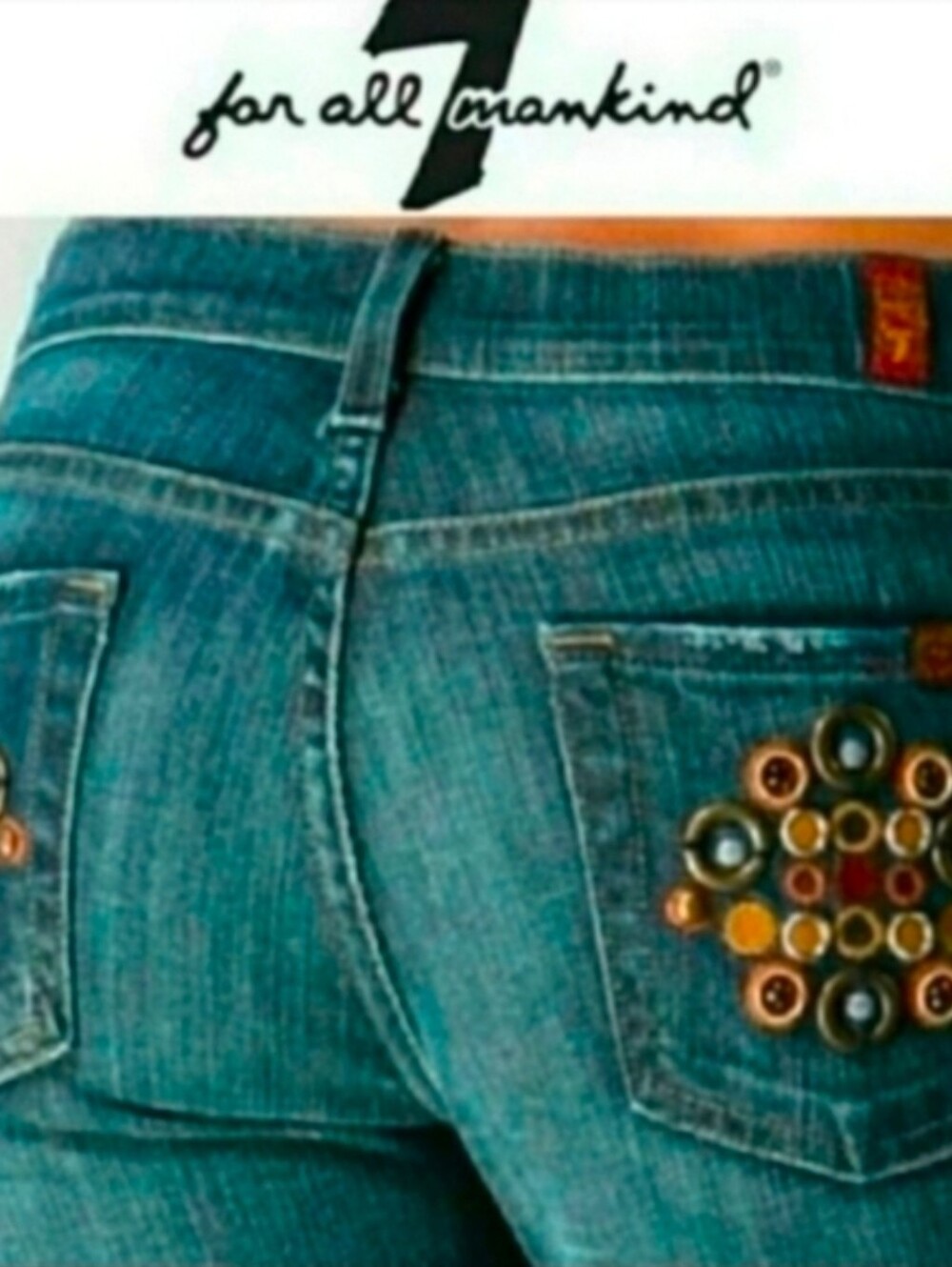 7 for all Mankind | Medallion pocket bootcut jeans size 29